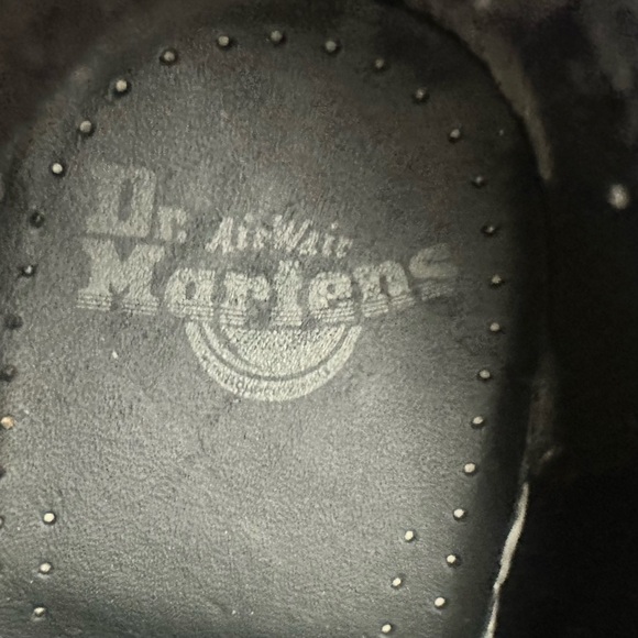 Dr Doc Marten Lowell Black Leather Shoes Unisex M9 W10 Y2K Grunge Goth 90s Retro - Picture 8 of 9